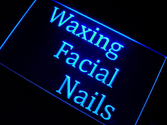 Waxing Facial Nails LED Sign